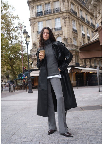 Жіночі елегантні брюки-кльош Н&М (58004) XS Темно-сірі H&M (314952567)