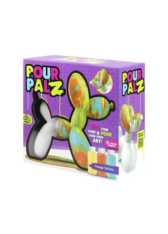 Набір для творчості Флюїд Арт "Balloon Dog" у тематиці "Танго Челато" колір різнокольоровий ЦБ-00288290 Pour Palz (369445126)