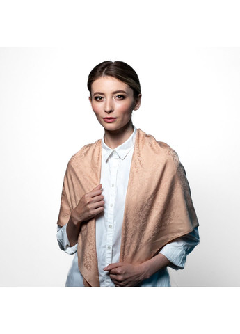 Платок женский с принтом однотонный вискоза бежевый ТЕРЕСА LuckyLOOK 472-976 (324741884)