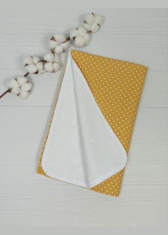 Пелюшка дитяча непромокаюча a.l.babybox Горох білий Гірчичний No Brand (308752138)