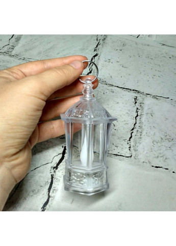 Ліхтарик LED свічка електронна з підвіскою 9х4,3х4,3 см Прозорий No Brand (364688271)