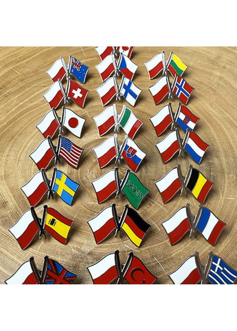 Значок прапор Польщі / Греції (7009) Dobroznak (365246389)