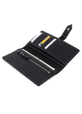 Стильне матове чоловіче портмоне 11560 Чорний Grande Pelle (331911289)