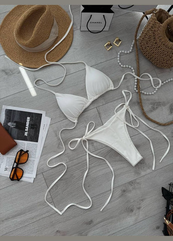 Молочний літній жіночий купальниик роздільний Asi.Store.ua
