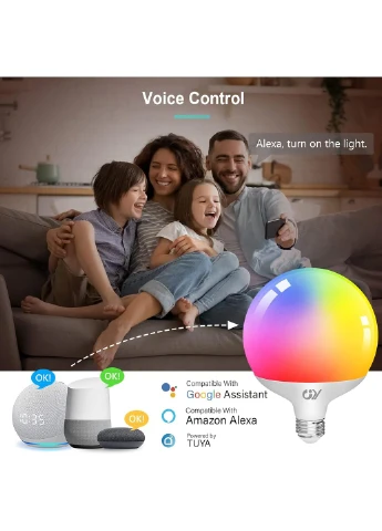 Умная Wi-Fi LED лампа GY G125 E27 18Вт 1900Лм RGB CCT управление через приложение светильник No Brand (395898245)
