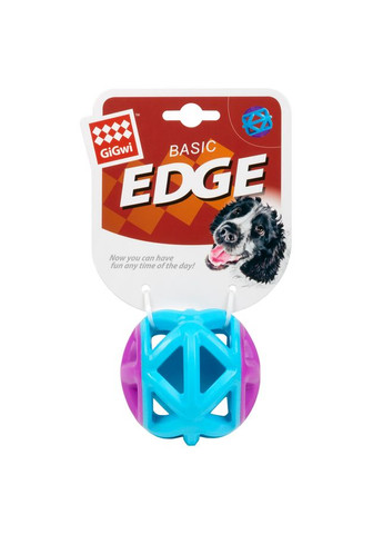 Іграшка для собак М'яч Basic EDGE, блакитний, гума, GiGwi (322002166)