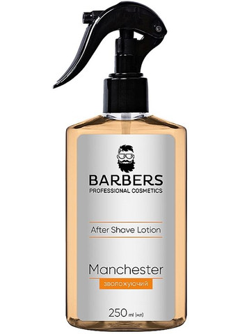 Зволожувальний лосьйон після гоління Manchester Aftershave Lotion 250ml (876586-35467) Barbers (368638873)