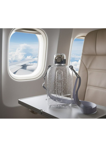 Бутылка для воды TREND 780 мл герметичная фиолетовая с антискользящим покрытием и ремешком No Brand (296101749)