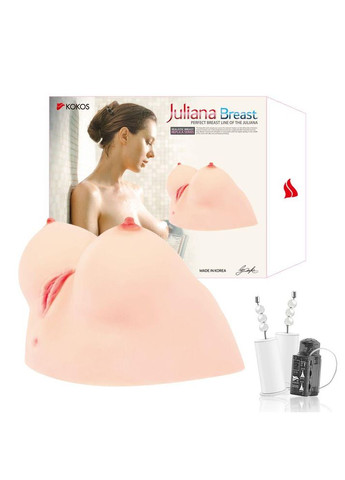 Мастурбатор Juilana Breast 2WayPlus с вибрацией и массажем Kokos (328962408)