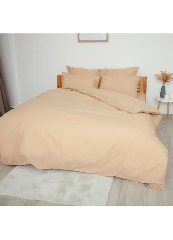 Полуторний комплект постільної білизни Ранфорс з наволочками 50*70 см, 115 гр/м2 Рим Бежевий (16490150215) ТЕП (366091894)