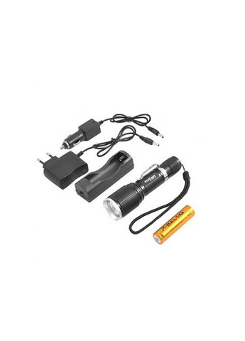 Ручной фонарь компактный туристический с 5 режимами работы zoom microUSB аккумуляторный 18650 металл BL-1860-T6 Bailong (350349016)