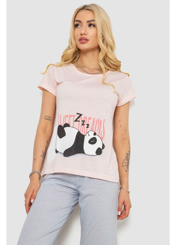 Персиковая всесезон пижама женская с принтом Sport Line