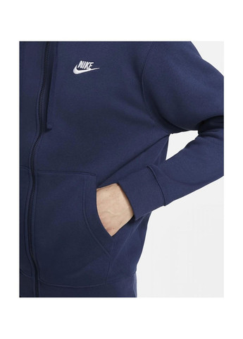 Синя демісезонна бомбер чоловічий m nsw club hoodie fz bb (bv2645-410) Nike