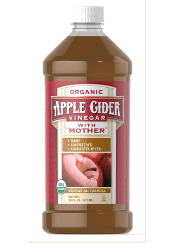 Яблучний оцет Puritan's Pride Organic Raw Apple Cider Vinegar with Mother 473ml Puritans Pride (292713244)