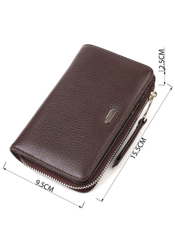 Женское портмоне из натуральной кожи с монетницей и отделениями для карт коричневое (sku_21910) No Brand (328218263)