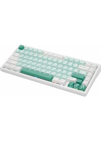 Бездротова ігрова механічна клавітура G75 Pro White-green 75%, Hot-Swap, RGB, 2.4GHz/Bluetooth/USB, ENG + UA Mchose (381050524)