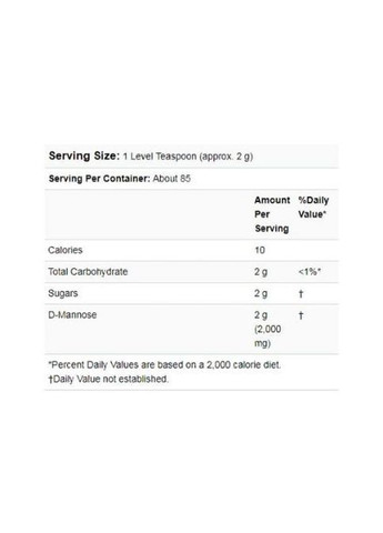 D-Mannose Pure Powder, 6 oz 170 g /85 servings/ Now Foods (362419063)