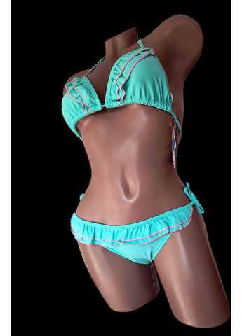 Мятный летний купальник подростковый раздельный терес раздельный Teres