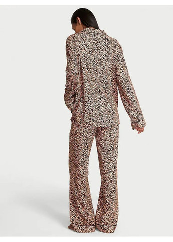 Комбинированная пижама фланелевая виктория сикрет flannel long pajama set рубашка + брюки Victoria's Secret