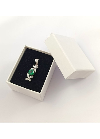 Підвіска срібна зі смарагдом "Nano" FS-004 No Brand Підвіска (367960118)