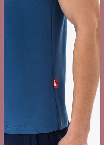 Синяя футболка герб золотой Gen