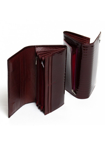 Жіночий шкіряний гаковий гаманець W501-2 wine-red Sergio Torretti (278274841)