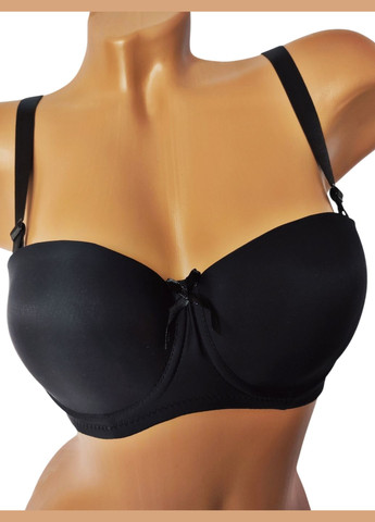 Чёрный балконет бюстгальтер Teyi с косточками