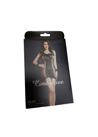 Чорний демісезонний пеньюар сексі сітка жіночий сексуальне плаття у велику сіточку cindylove one size S&L