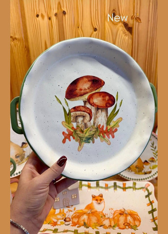 Блюдо керамическое Лиса на поляне, 40.5*20*3см No Brand (306815171)