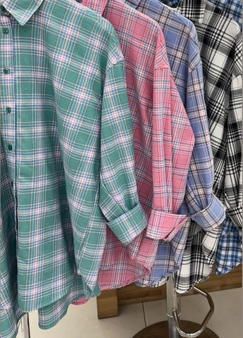 Розовая повседневный, кэжуал, джинсовая рубашка No Brand с длинным рукавом