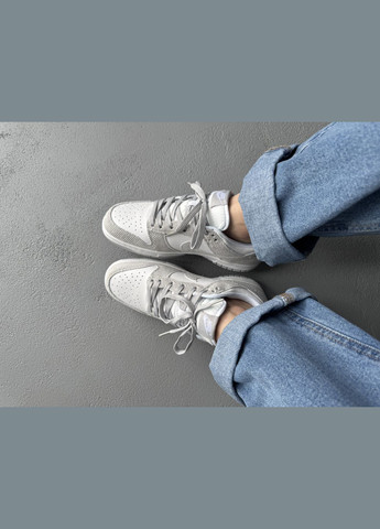 Кросівки жіночі Nike SB Dunk Low Grey White | Найк СБ Данк сірі No Brand сірі демісезони (342080208)