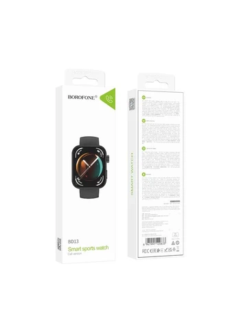 Смарт-часы BD13 42mm. 230 мАч. Smart sports watch (версия с звонками) Black Borofone BD13 Smart (388345304)