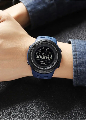 Спортивные наручные часы 2070 (Синие с черным циферблатом) Skmei (314484024)