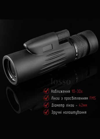 Монокуляр для смартфона Premium 10-30x, 42 мм. Losso (327041623)