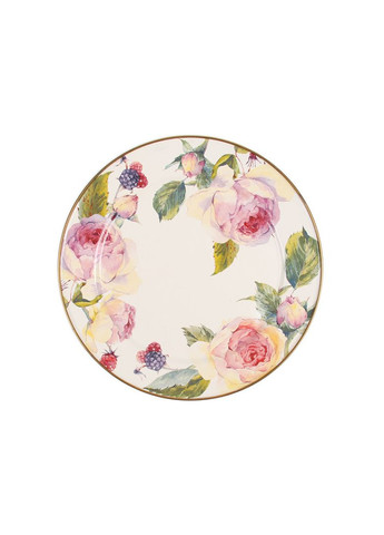 Тортовница эмалированная с крышкой на ножке Пионы 30 см 763-007 Elmani (346530118)