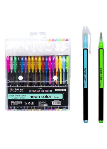 Набор гелевых ручек "Neon color" HG6107-36, 36 цветов Bambi (303324058)