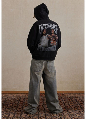 Черный мужское худи свободного кроя н&м (57687) м черное H&M (304196990)