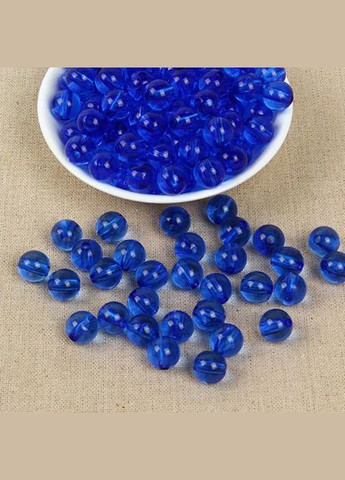 Бусины круглые Желе, акрил, 12 мм, синие, 10 шт No Brand (340484369)