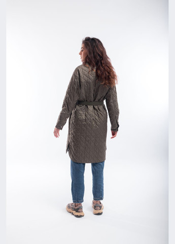 Оливковое (хаки) демисезонное Пальто Хаки Демисезон Повседневный пальто-рубашка Alberto Bini