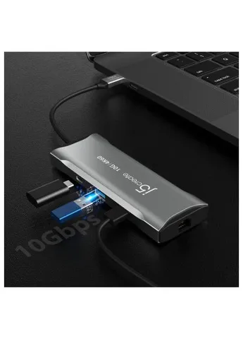 Порт-реплікатор Dock-Station USB-C 10Gbps, 7-в-1 (хаб/HDMI/PD/кардрідер) (JCD393-N) J5create Dock-Station USB-C 10Gbps, 7-in-1 (хаб/HDMI/PD/кар (389995710)