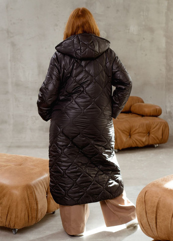 Чорна зимня зимова куртка-пальто куртка-пальто No Brand