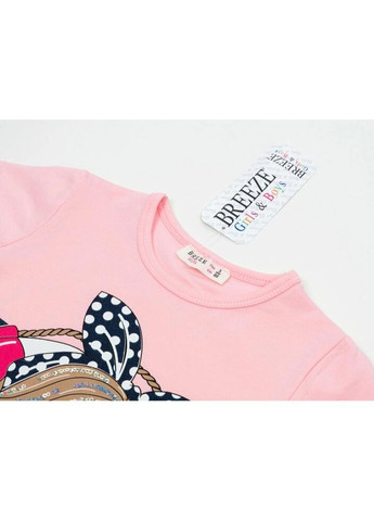 Комбинированный летний набор детской одежды с девочкой (16843-110g-pink) Breeze