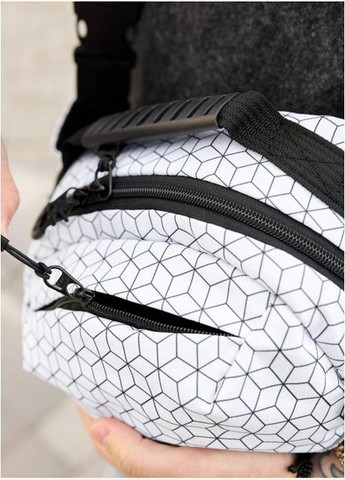 Сумка на пояс через плечо мужская текстильная Белый 35592 Sambag (334673933)