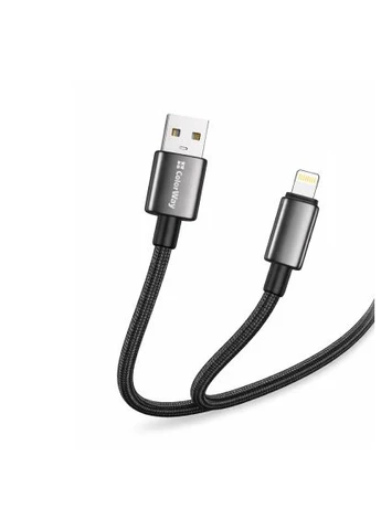 Дата кабель black (CW-CBUL098-BK) Colorway USB 2.0 AM to Lightning 1.0m 3A zinc alloy braided (401637554)