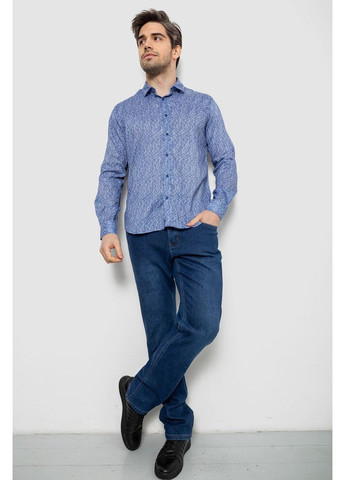 Чоловіча сорочка з принтом, колір блакитний, 186R6917-7 Ager (373031807)