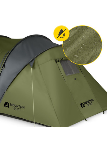 Намет туристичний Prime Quatro 4-місний Olive (P-5905973406598) Mountain Goat (350970812)