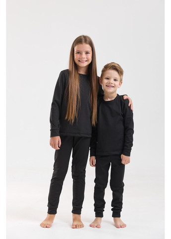 Термобілизна Підліткова для дівчаток та хлопчиків чорна на флісі No Brand (365830124)
