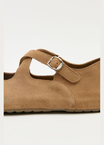 Жіночі балетки 200182 ALLSY | руді натуральна замша (338378617)