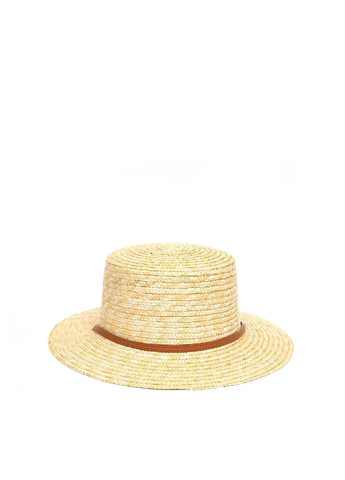 Шляпа канотье женская с ремешком солома желтая DONNA LuckyLOOK 855-589 (289478338)