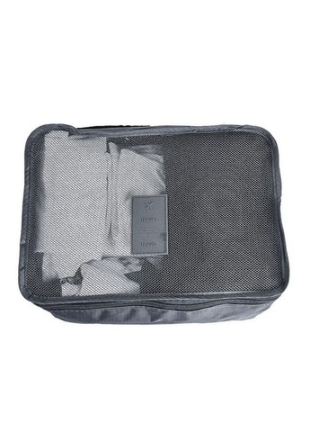 Набір Органайзер для речей, взуття та білизни 6в1 / Органайзер для подорожей / Колір Сірий No Brand (306554734)